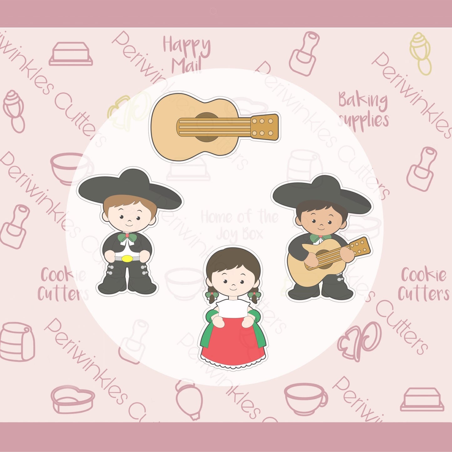 Guitar Cookie Cutter - Periwinkles Cutters