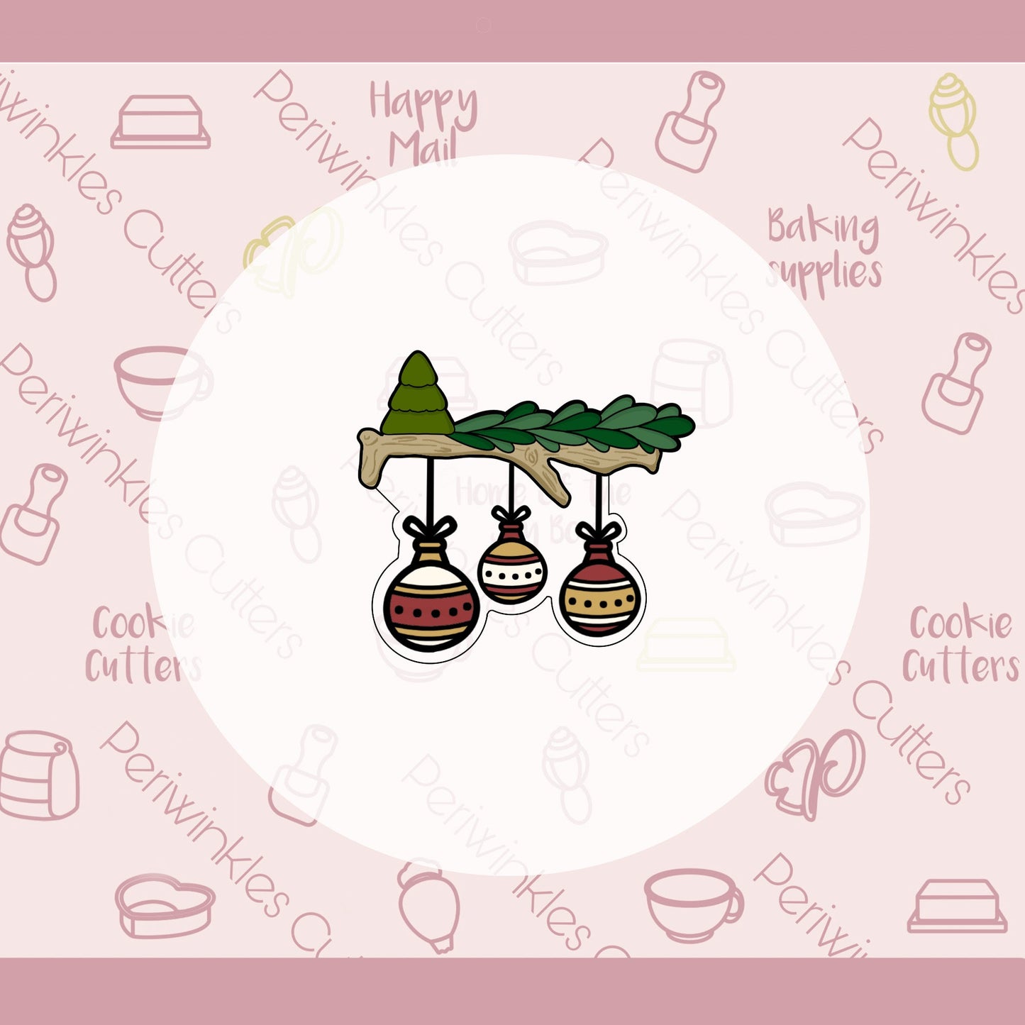 Hanging Ornaments Cookie Cutter - Periwinkles Cutters