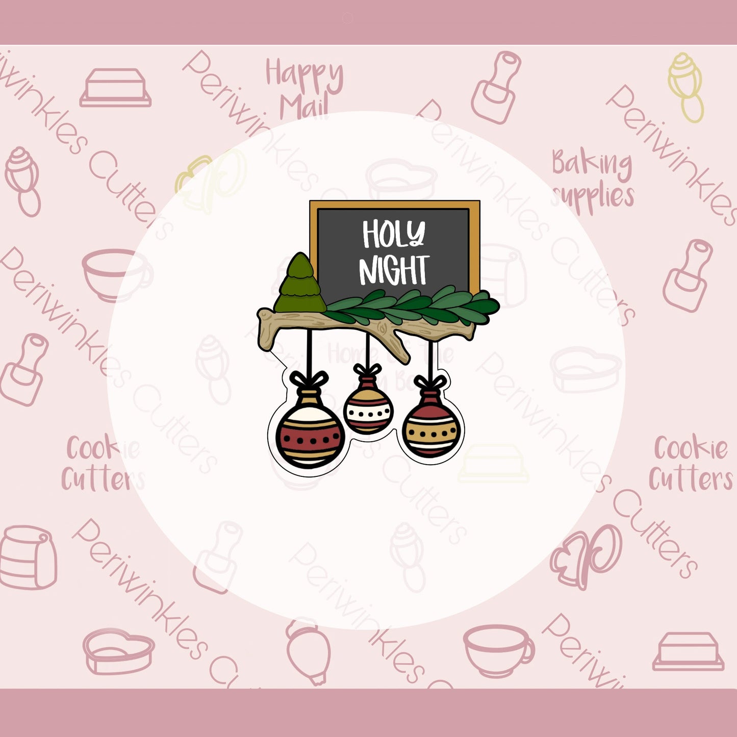 Hanging Ornaments with Frame Cookie Cutter - Periwinkles Cutters