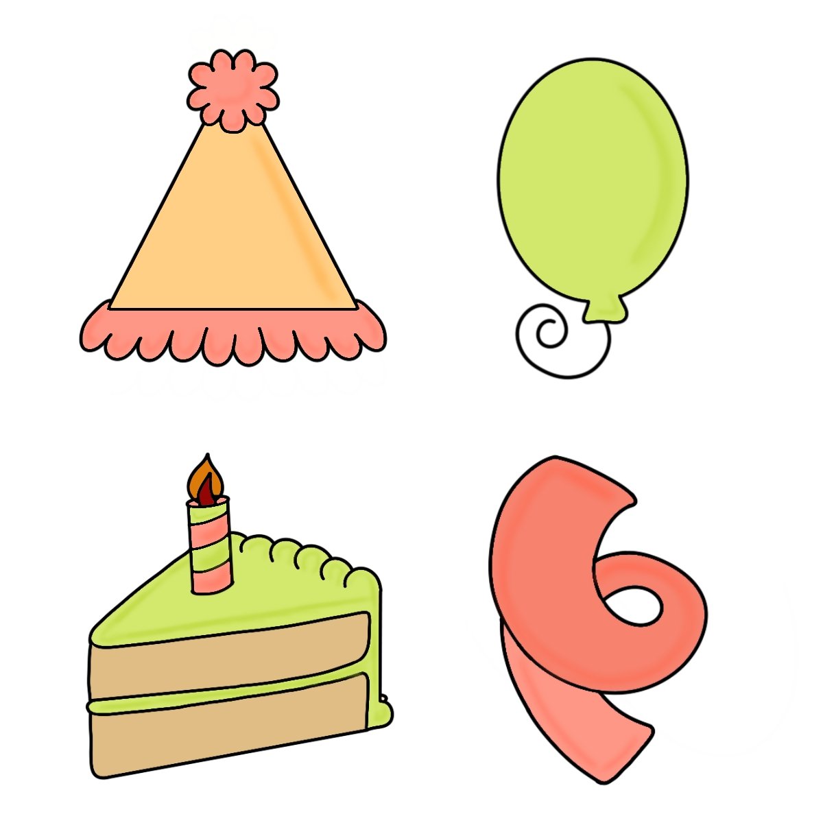 Happy Birthday Mini 4 Cookie Cutter Set - Periwinkles Cutters