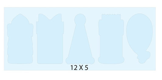 Happy Birthday Tall Set of 5 Cookie Cutter - Periwinkles Cutters