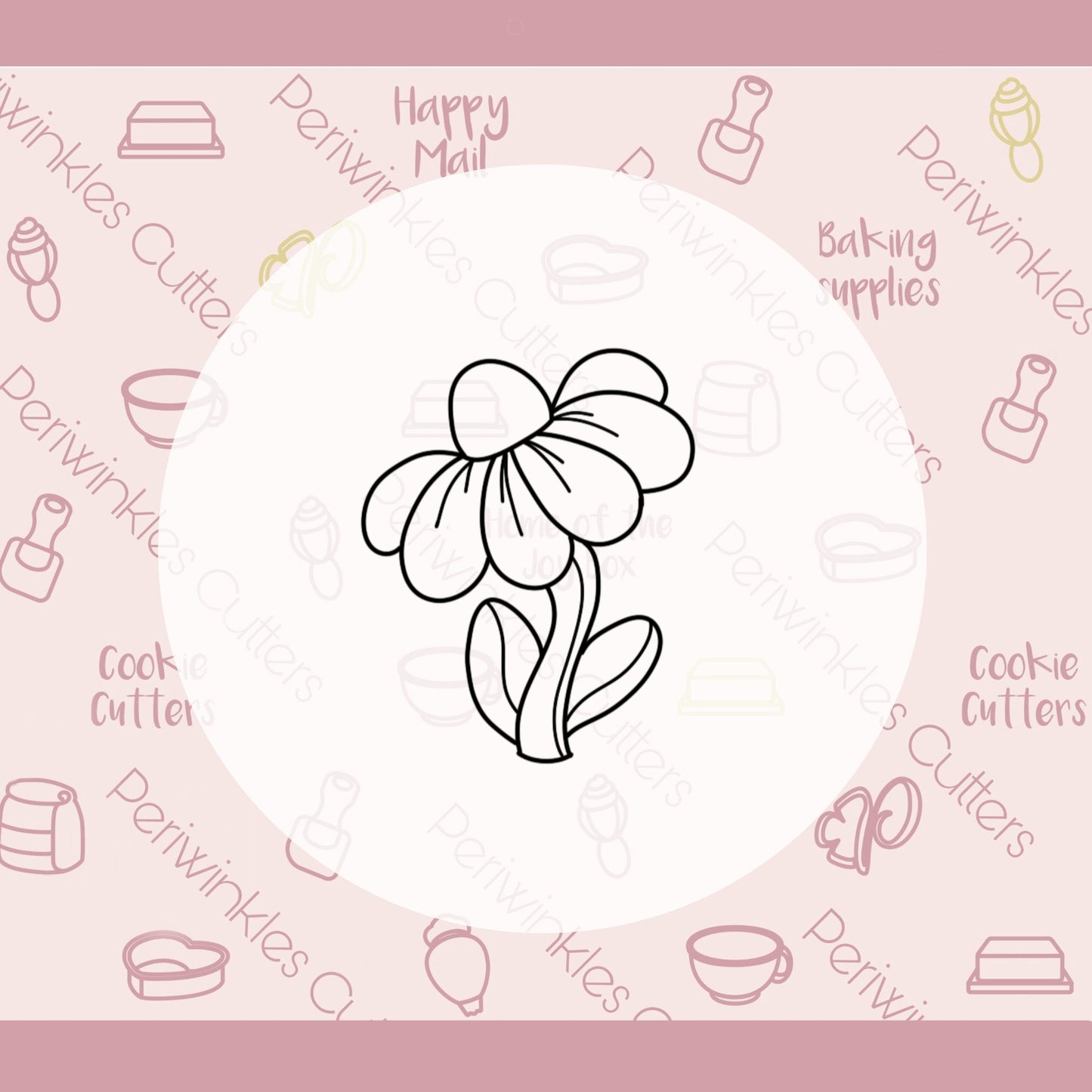 Happy Flower Cookie Cutter - Periwinkles Cutters