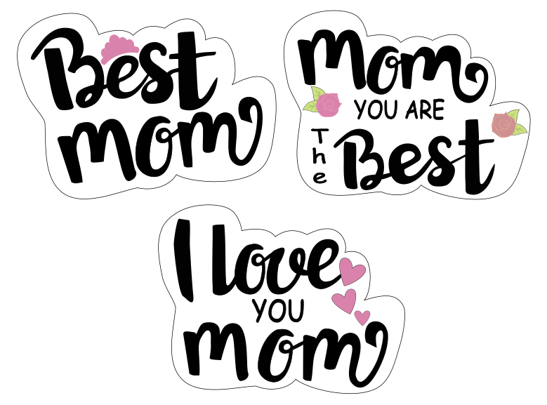 Happy Mothers Day - Best Mom Ever 3 in 1 Cookie Cutter - Periwinkles Cutters