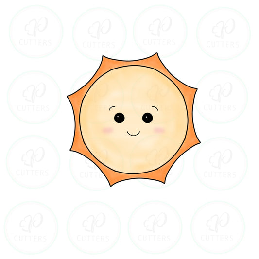 Happy Sunny Cookie Cutter - Periwinkles Cutters