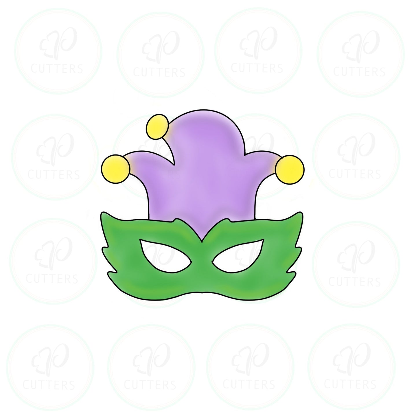 Harlequin Masquerade Cookie Cutter - Periwinkles Cutters