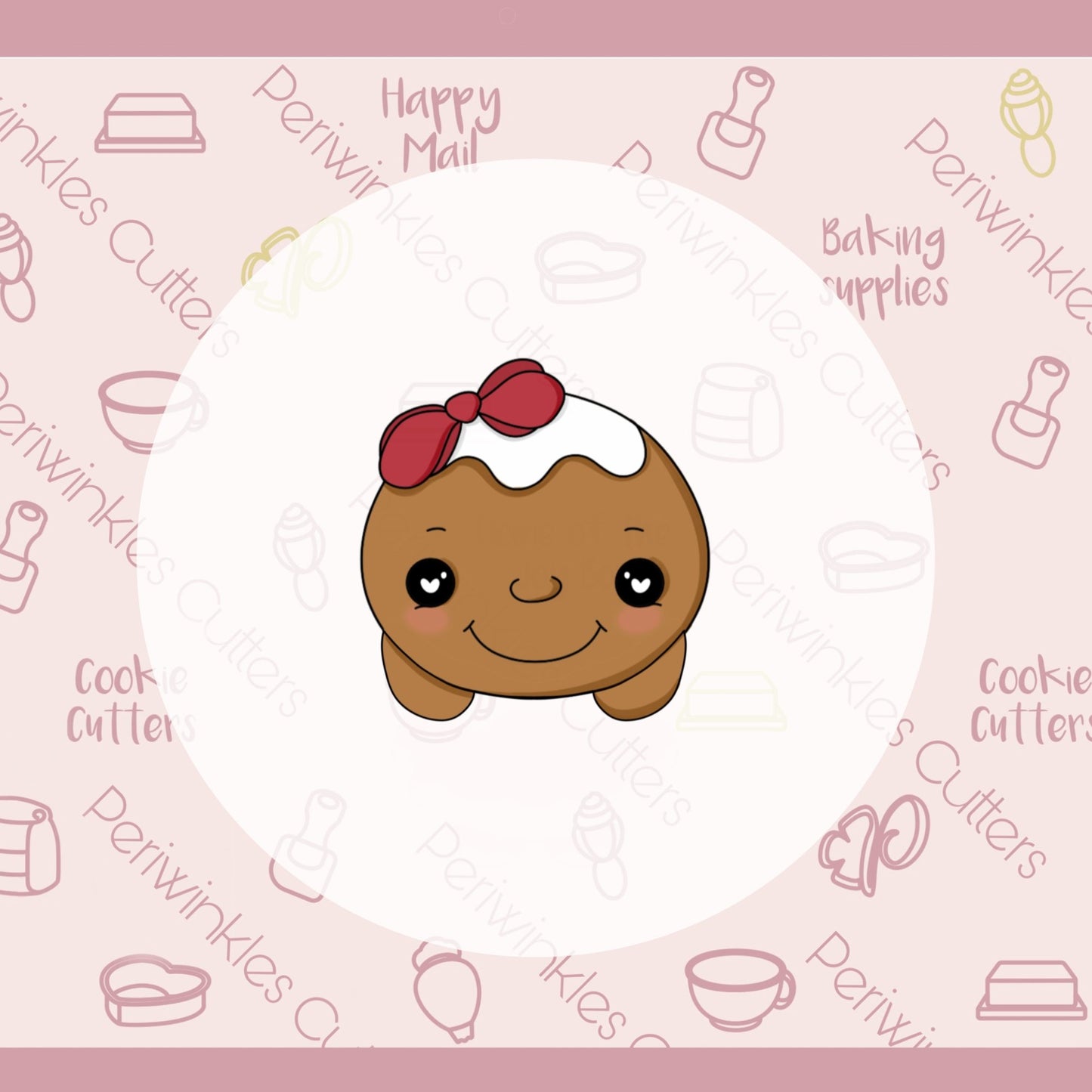 Heads for Christmas 2 Pieces Set Cookie Cutter - Periwinkles Cutters