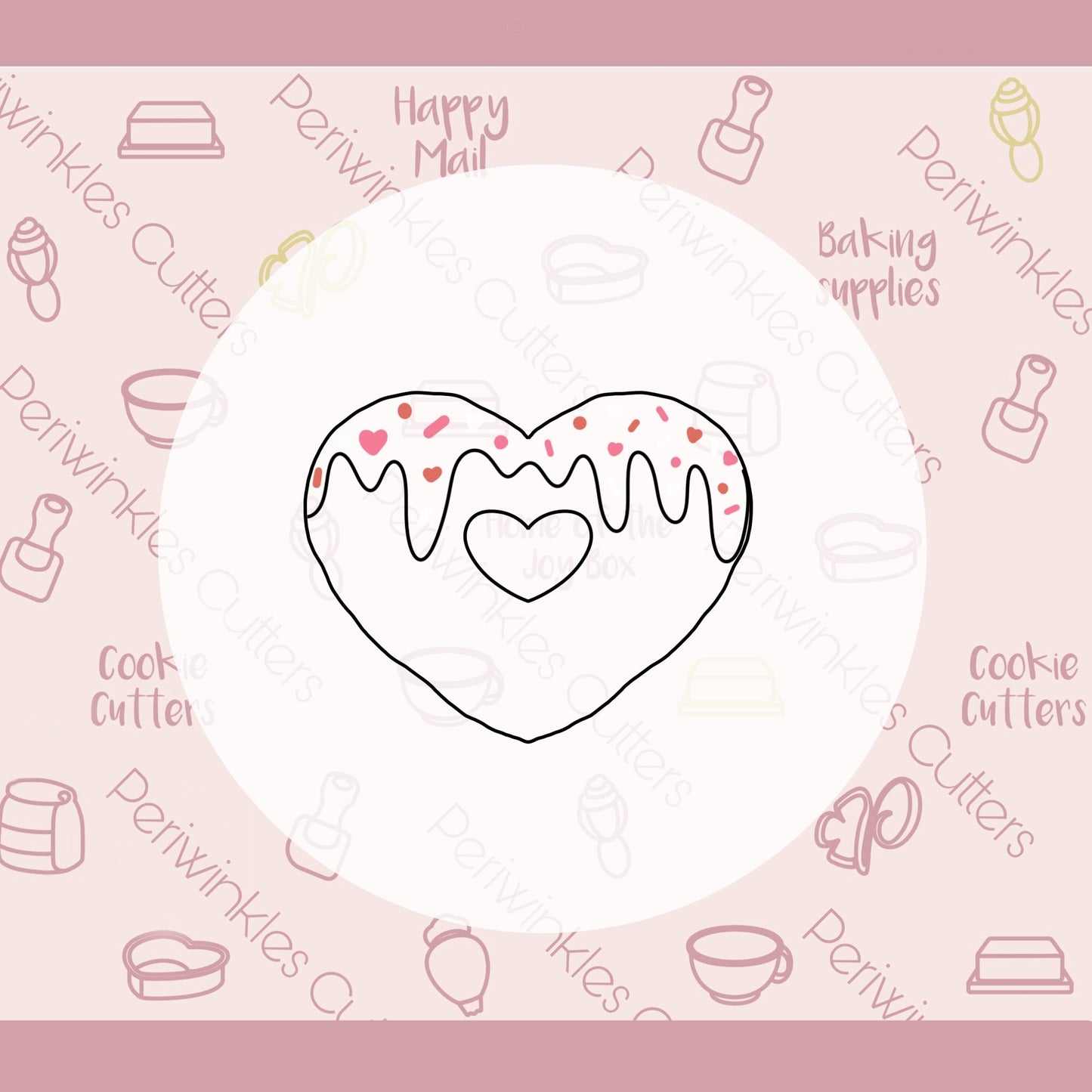 Heart Donut with cut out Cake Cookie Cutter - Periwinkles Cutters