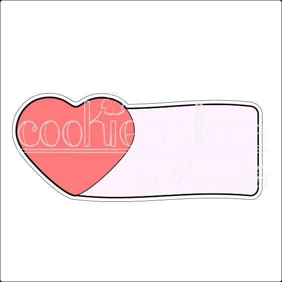 Heart Flag Cookie Cutter - Periwinkles Cutters