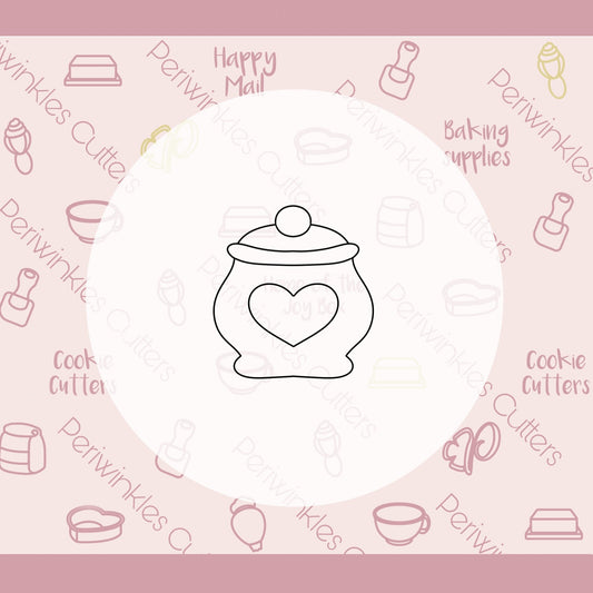 Heart Jar Cookie Cutter - Periwinkles Cutters