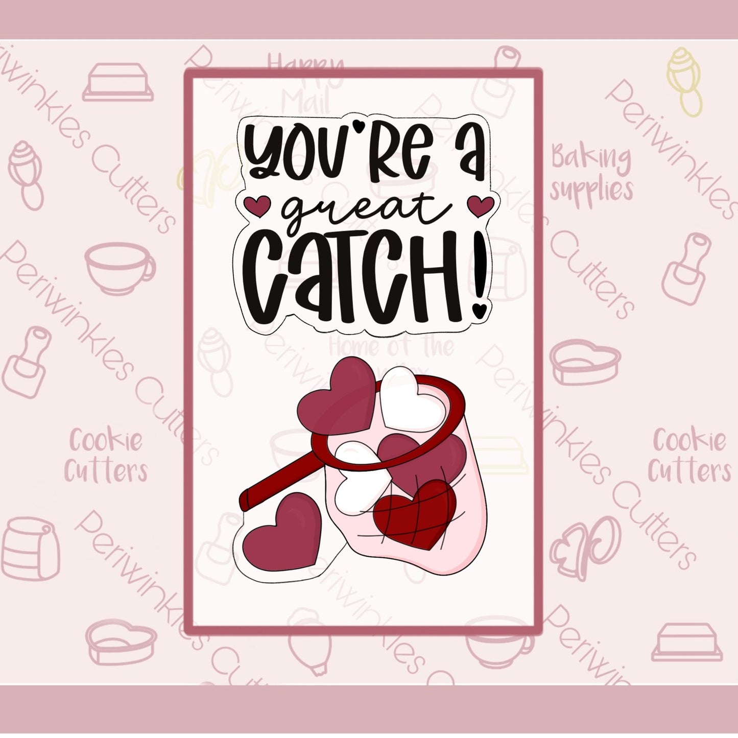 Heart Net Cookie Cutter - Periwinkles Cutters