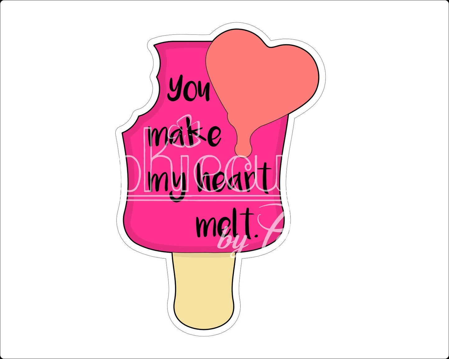 Heart Popsicle Cookie Cutter - Periwinkles Cutters