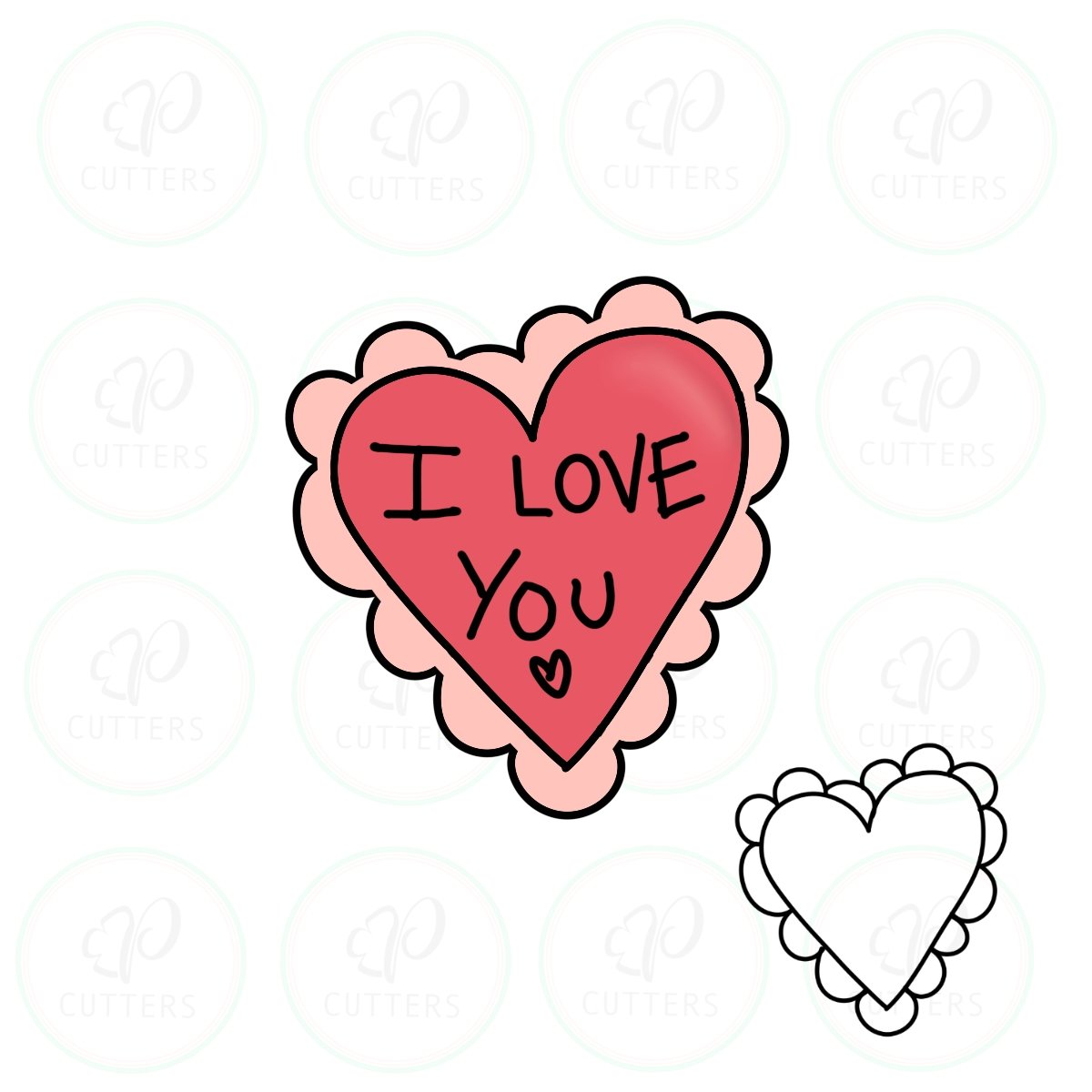 Heart Stamp Cookie Cutter - Periwinkles Cutters