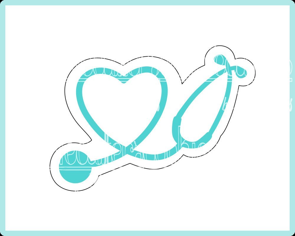 Heart Stethoscope Cookie Cutter - Periwinkles Cutters