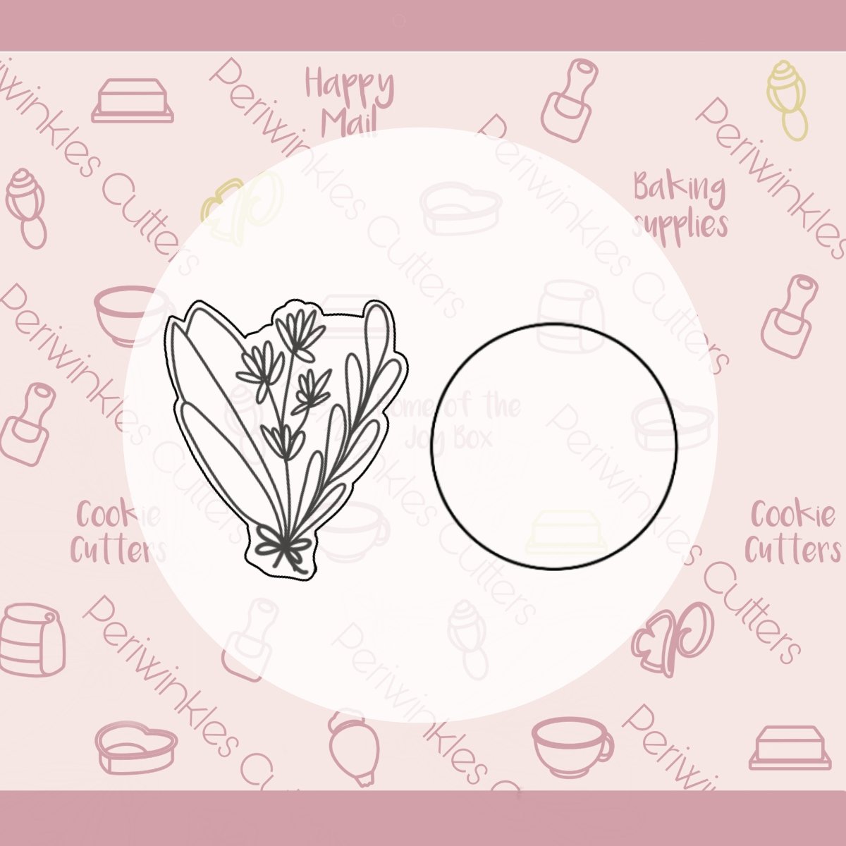 Herbs Branch Platter Cookie Cutter - Periwinkles Cutters