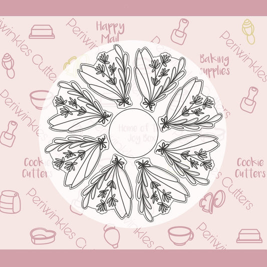 Herbs Branch Platter Cookie Cutter - Periwinkles Cutters