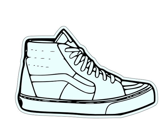 High Top Skateboarding Sneaker Cookie Cutter - Periwinkles Cutters