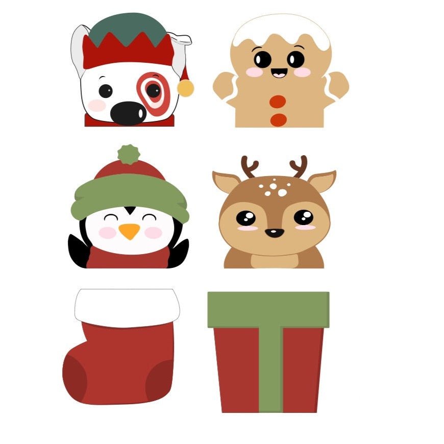 Holiday Season Interchangeable 6 Cutters Set - Periwinkles Cutters Cookie Cutters