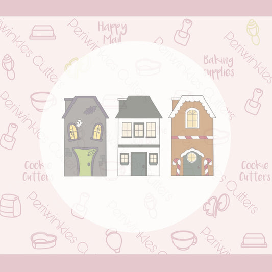 House Cassie Tallish Holiday Cookie Cutter - Periwinkles Cutters