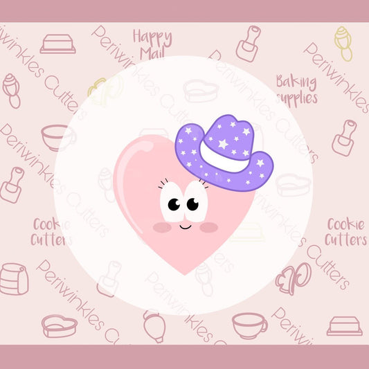 Howdy Valentine Set of 2 Cookie Cutter - Periwinkles Cutters Cookie Cutter