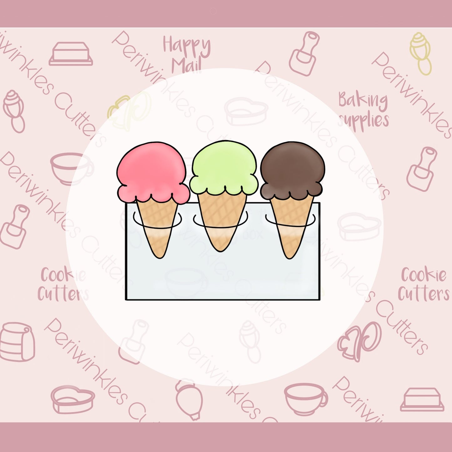 Ice Cream Stand Cookie Cutter - Periwinkles Cutters