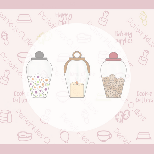 Jar Cassie Tallish Holiday Cookie Cutter - Periwinkles Cookie Cutters