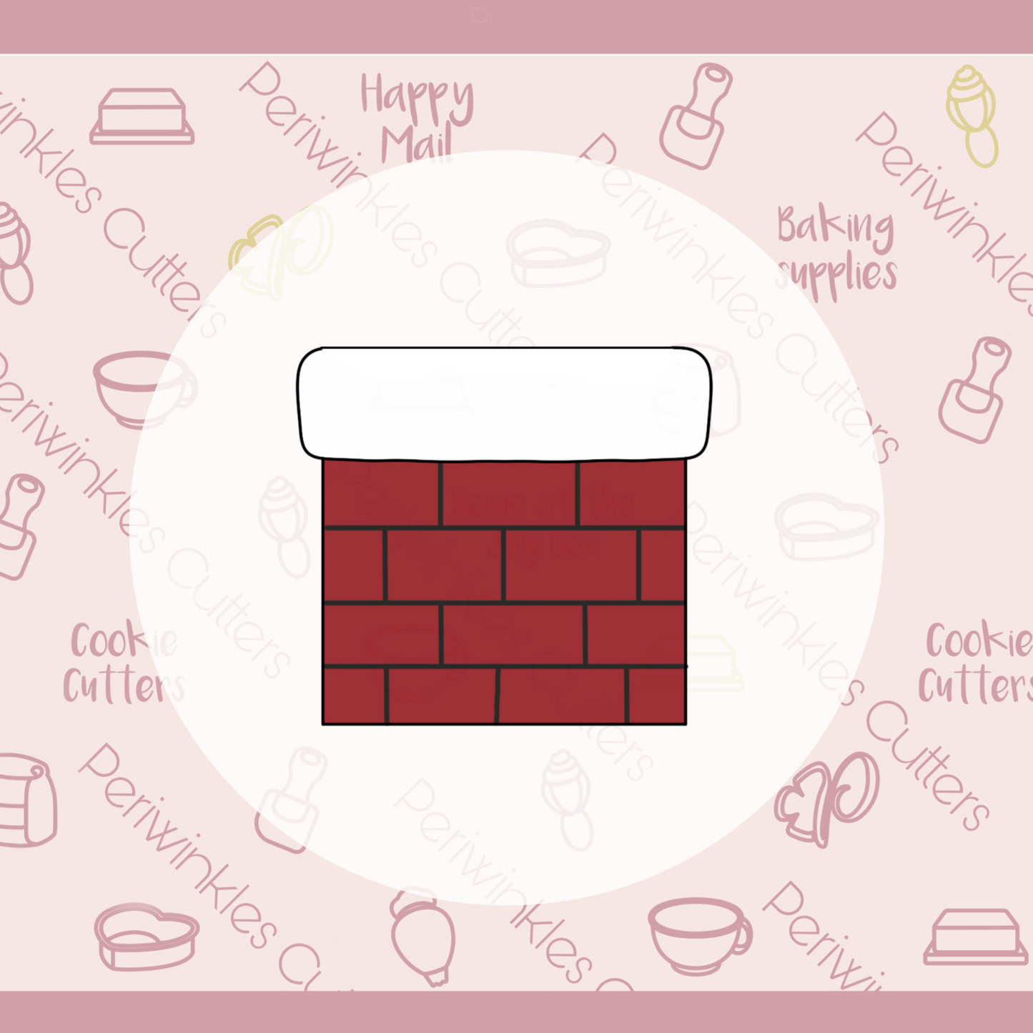 Build a Santa down the Chimney Set of 2 Cookie Cutter - Periwinkles Cookie Cutters