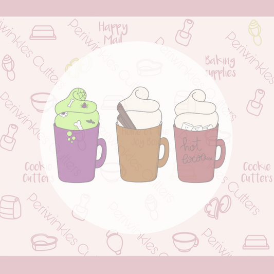 Mug Cassie Tallish Holiday Cookie Cutter - Periwinkles Cookie Cutters