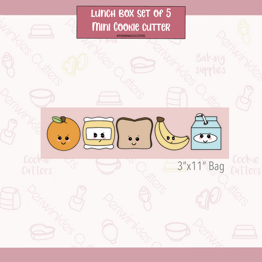 Lunch Box Set of 5 Cookie Cutter - Periwinkles Cookie Cutters