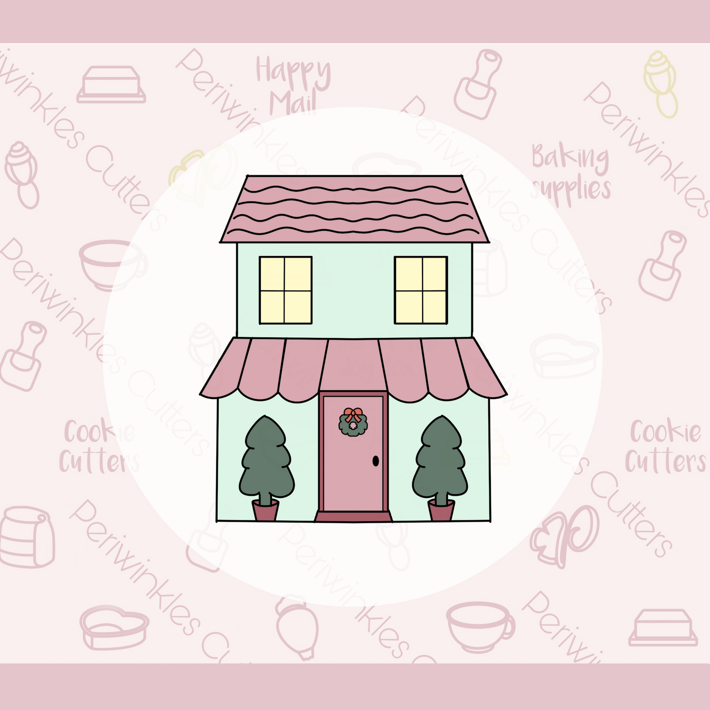 Christmas Villages Cookie Cutter - Individual - Periwinkles Cookie Cutters