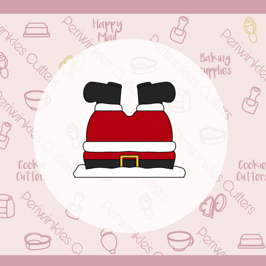 Build a Santa down the Chimney Set of 2 Cookie Cutter - Periwinkles Cookie Cutters