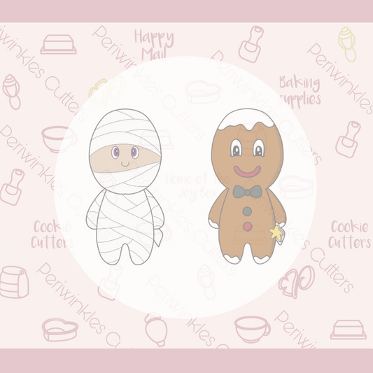 Plush Doll Cassie Tallish Holiday Cookie Cutter - Periwinkles Cookie Cutters