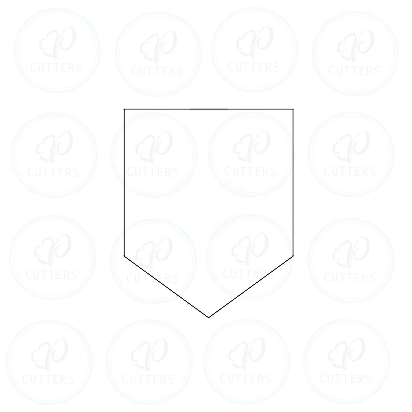 Banner Flag Cookie Cutter - Periwinkles Cookie Cutters