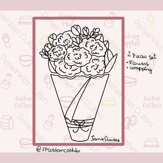 Jamie’s Bouquet of Flowers Cookie Cutter - Periwinkles Cutters