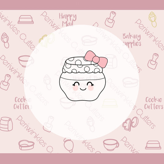 Jar with Bow Cookie Cutter - Periwinkles Cutters