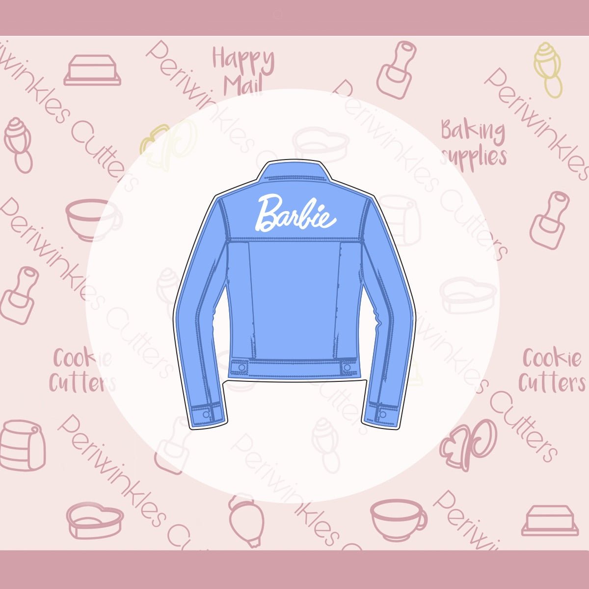 Jean Jacket Cookie Cutter - Periwinkles Cutters Cookie Cutter