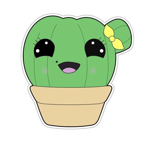 Kawaii Cactus Cookie Cutter - Periwinkles Cutters