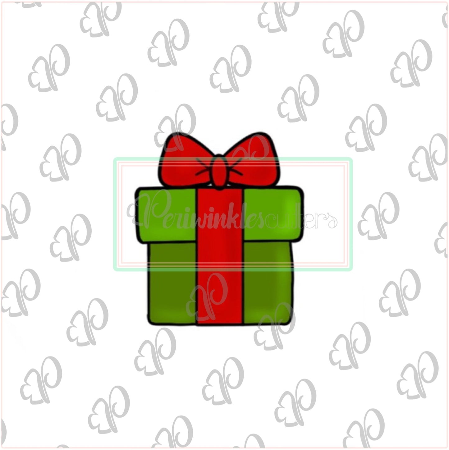 Kawaii Present Cookie Cutter - Periwinkles Cutters