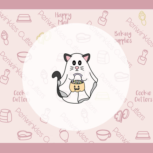 Kitty Ghost Cookie Cutter - Periwinkles Cutters