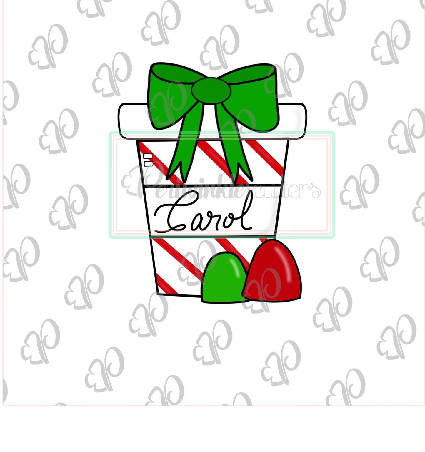 Latte Cup with Bow Cookie Cutter - Periwinkles Cutters