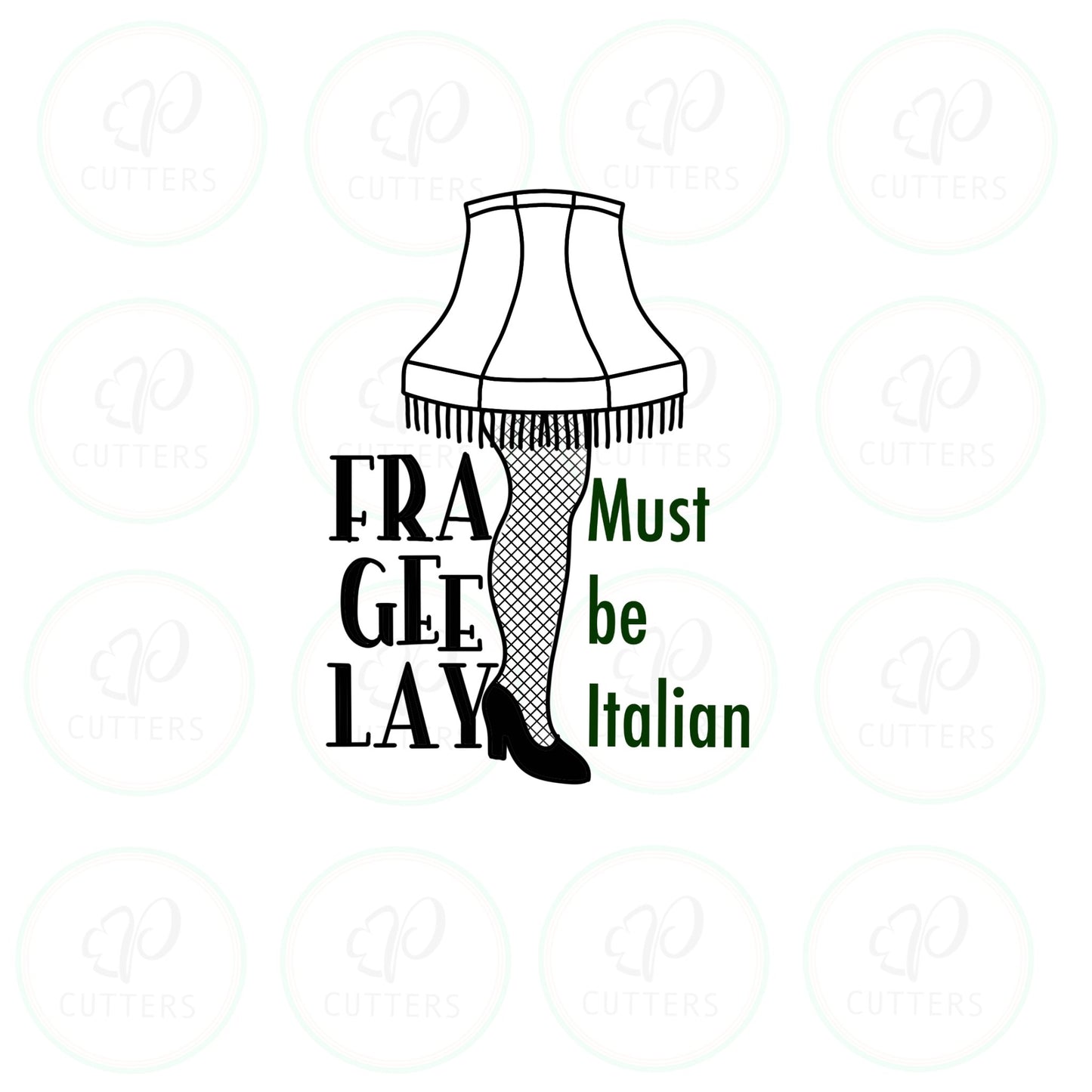 Leg Lamp Plaque Cookie Cutter - Periwinkles Cutters