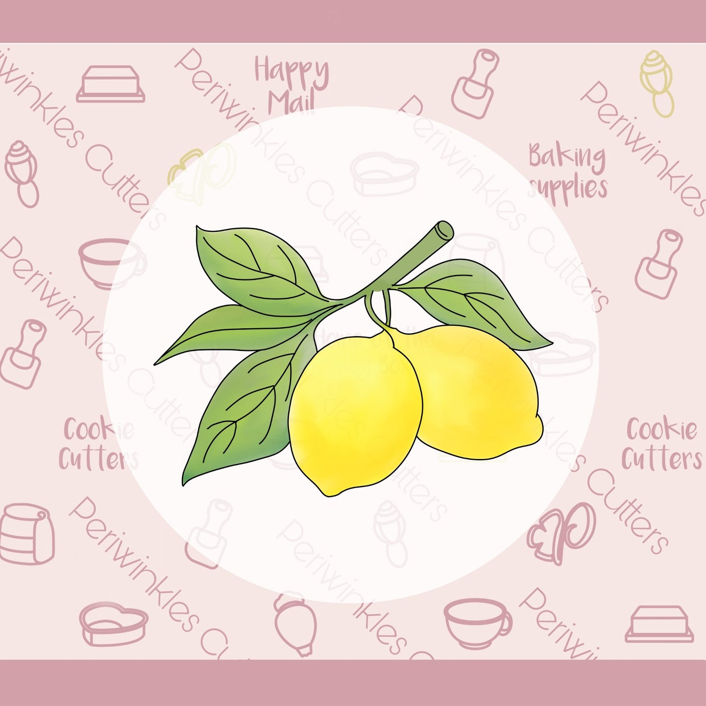 Lemons Branch Cookie Cutter - Periwinkles Cutters