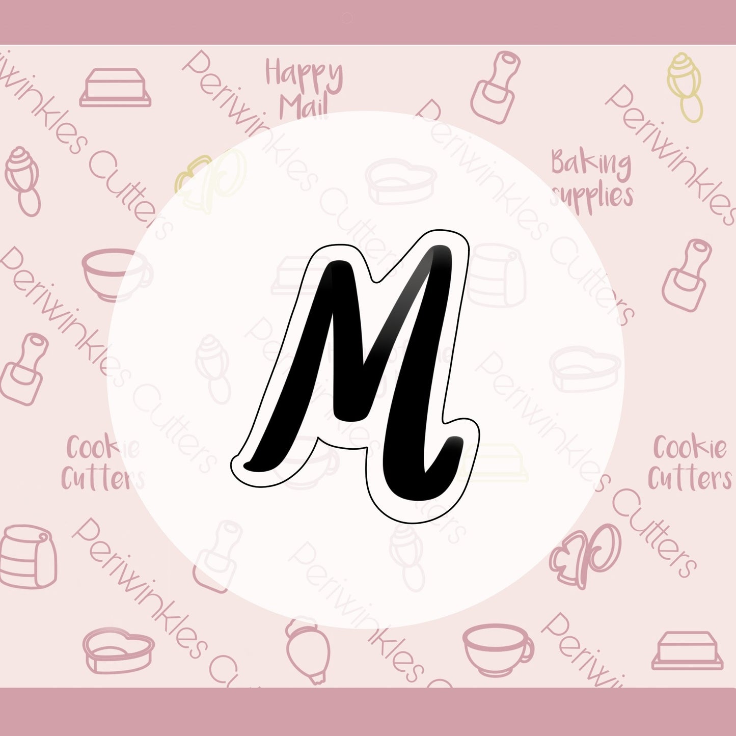 Letter M Cookie Cutter - Periwinkles Cutters