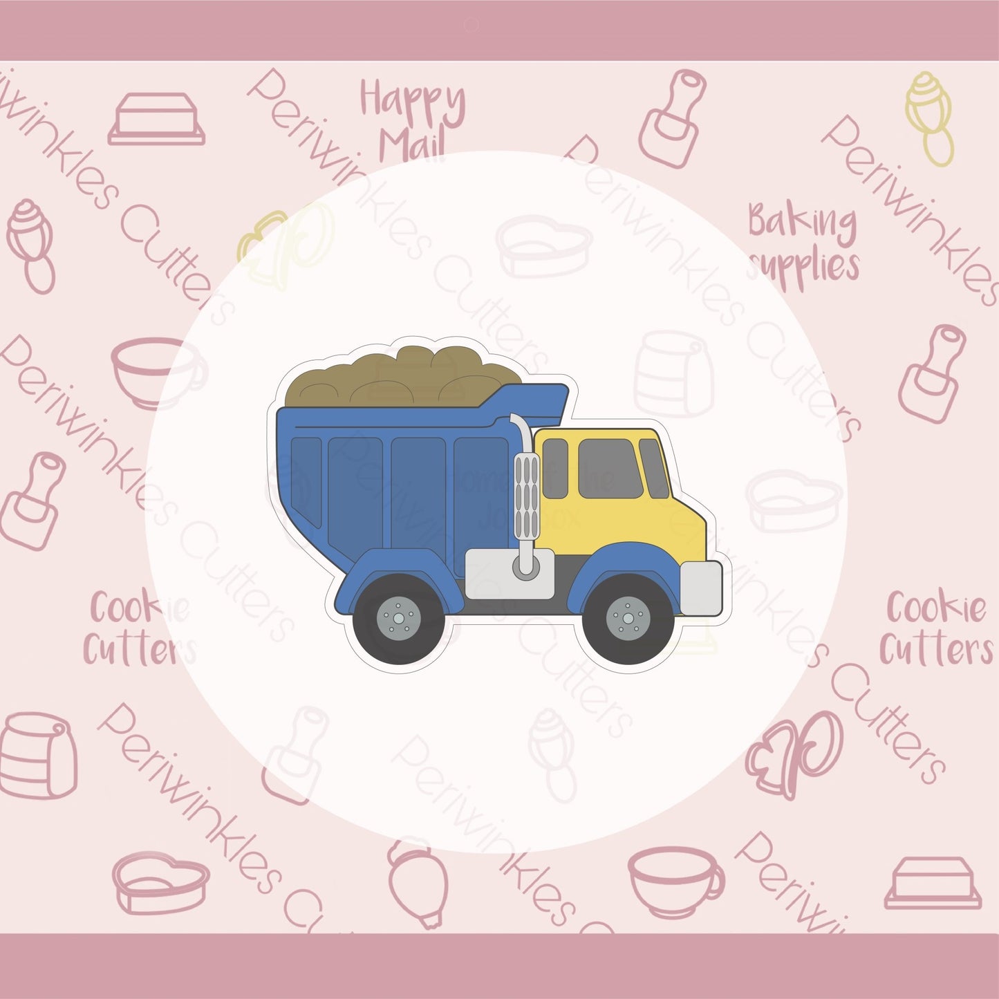 Loaded Dump Truck Cookie Cutter - Periwinkles Cutters