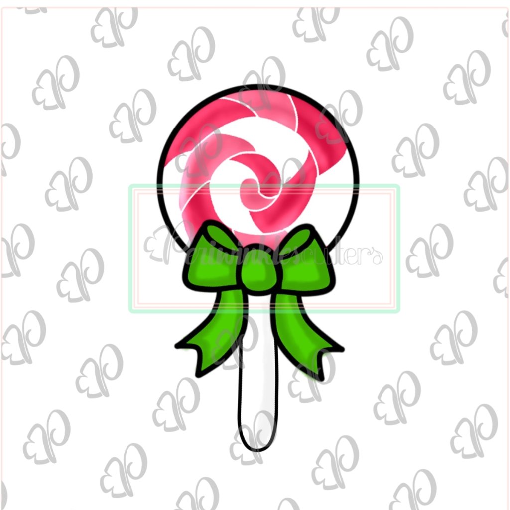 Lollipop with Bow Cookie Cutter - Periwinkles Cutters