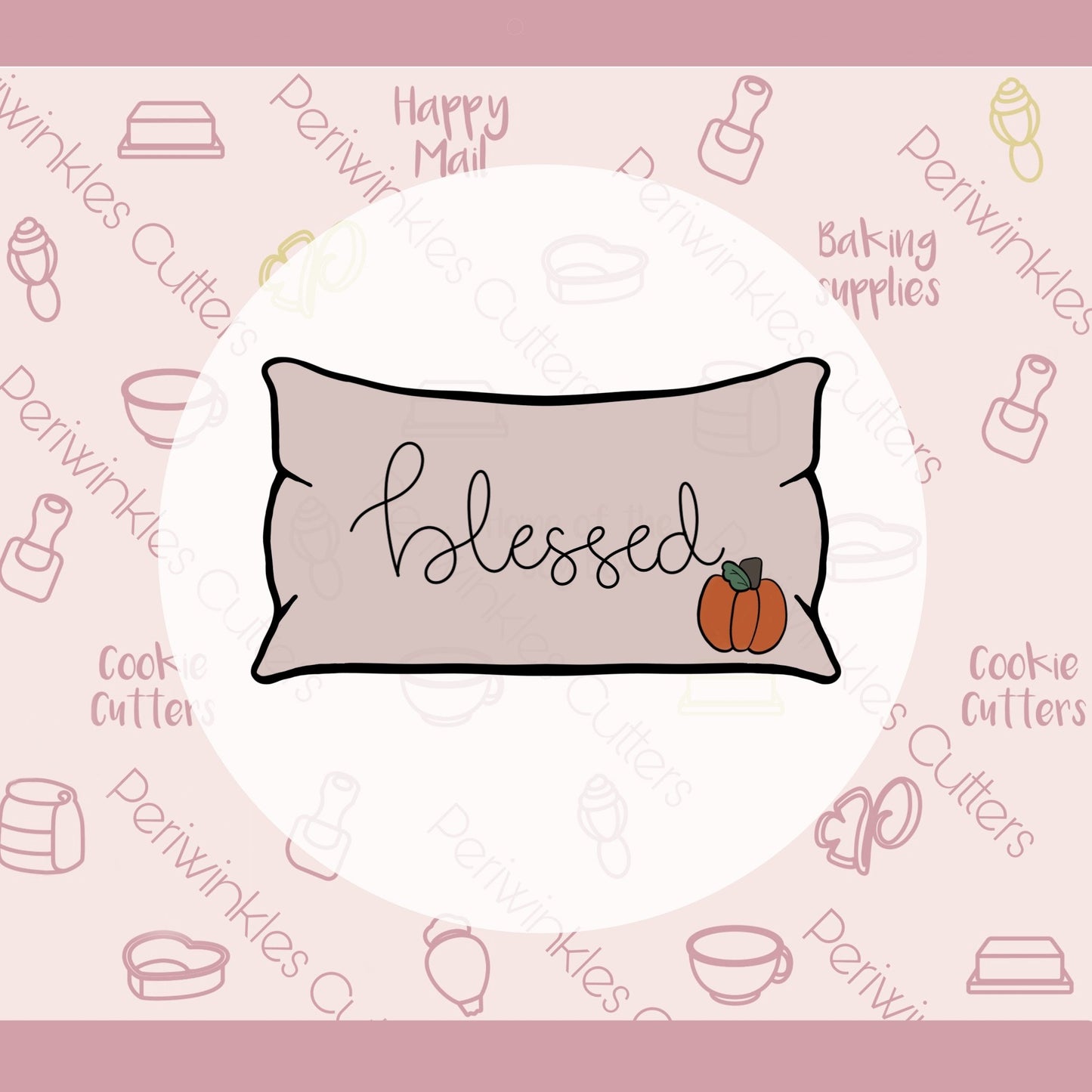 Long Throw Pillow Cookie Cutter - Periwinkles Cutters