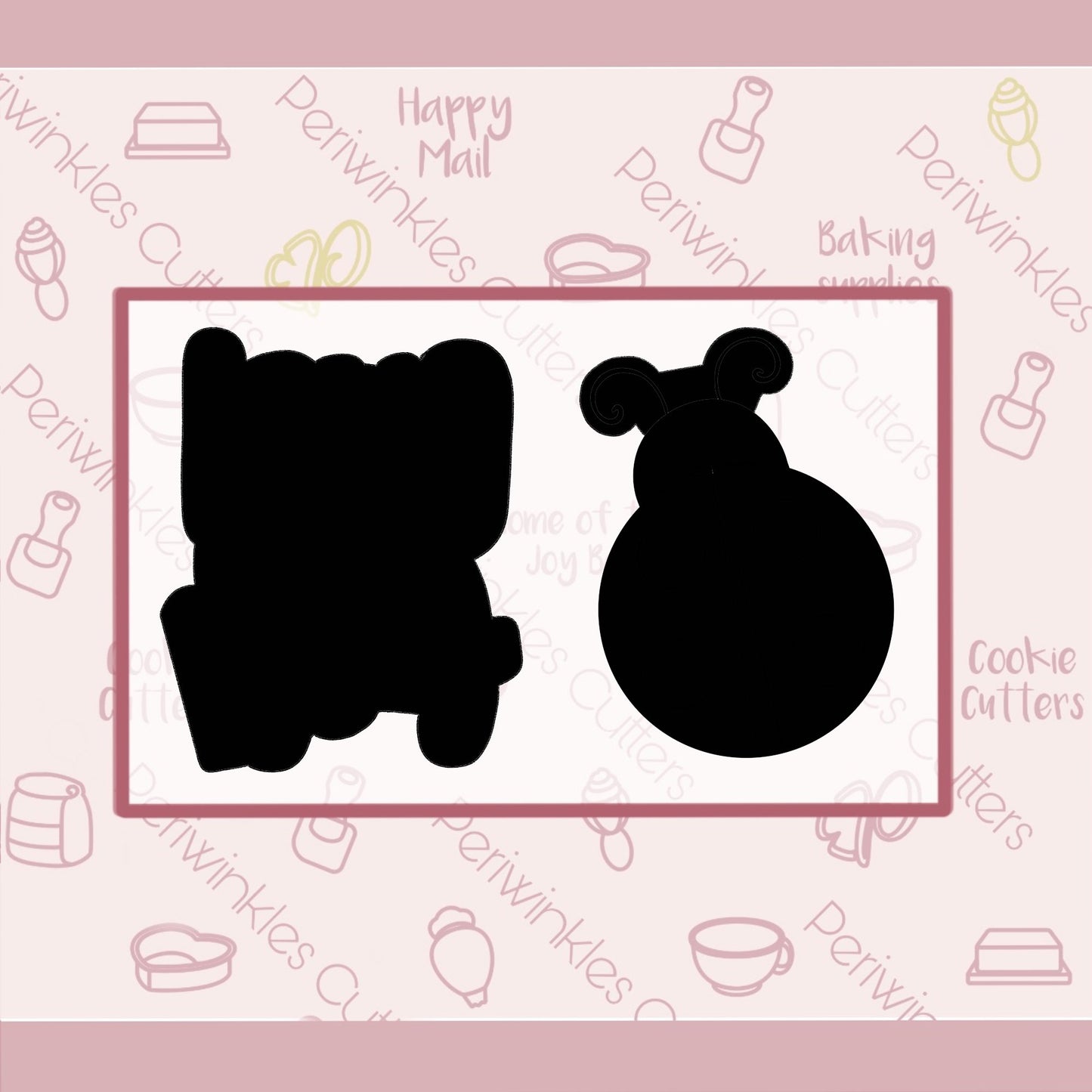 Love Bug Set of 2 Cookie Cutter - Periwinkles Cutters
