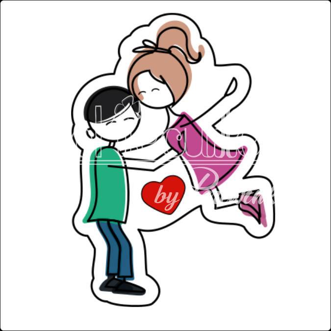 Love Couple Dancing Cookie Cutter - Periwinkles Cutters