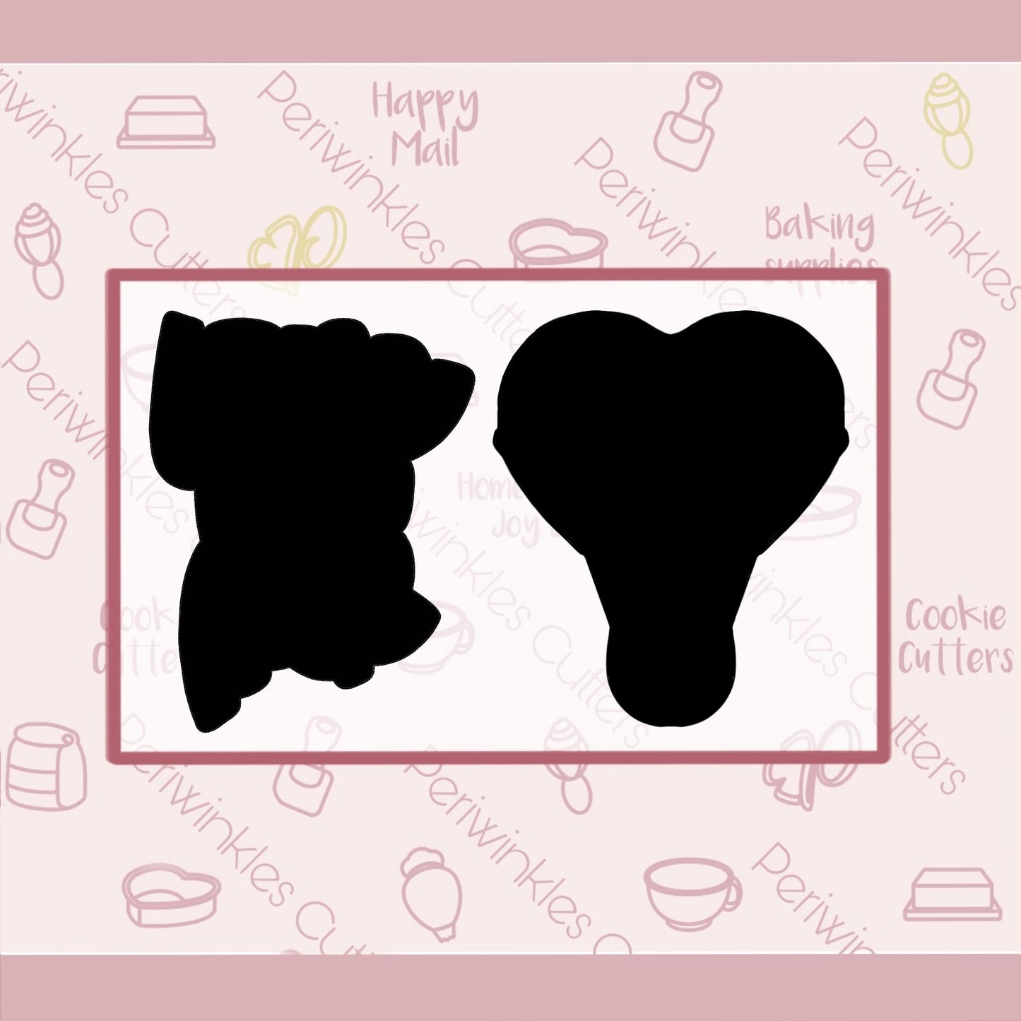 Love is in the Air Set of 2 Cookie Cutter - Periwinkles Cutters