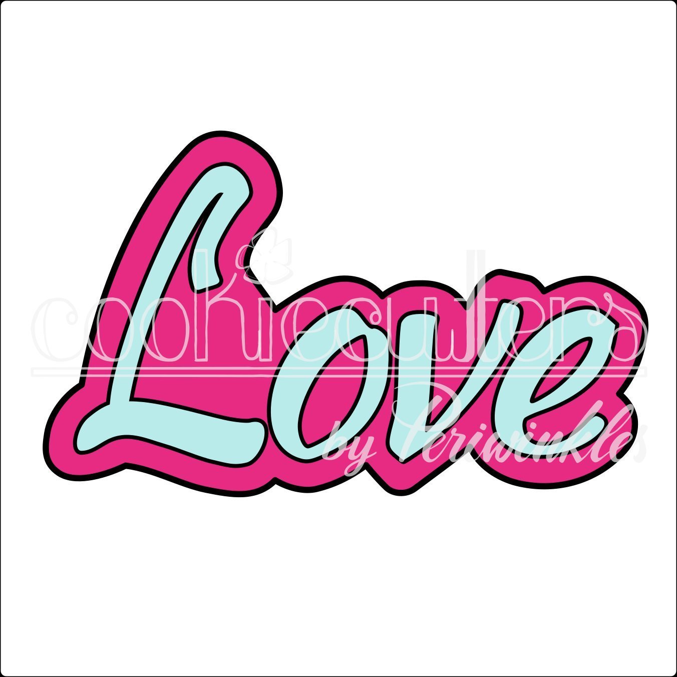Love Lettering Cookie Cutter - Periwinkles Cutters