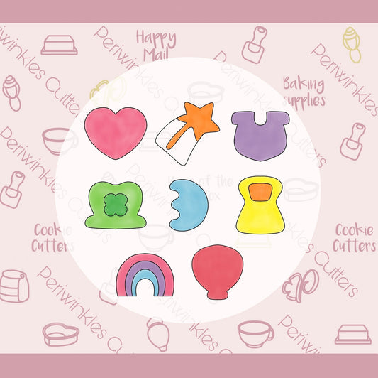 Lucky Cereal Mini Set of 8 Cookie Cutters - Periwinkles Cutters